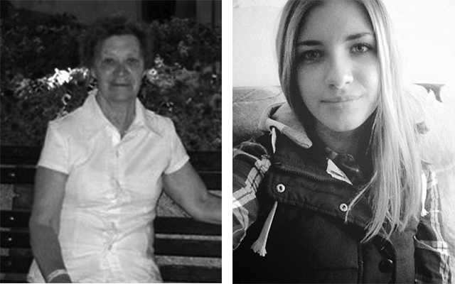 Một bản tin đặc biệt phát đi cho biết quả bom giết 224 người hoặc nằm bên dưới ghế mà Maria (phải) ngồi, hoặc ở phía trước em, ghế 30A mà cụ bà 70 tuổi Nedezheda Bashakova (trái) ngồi. 