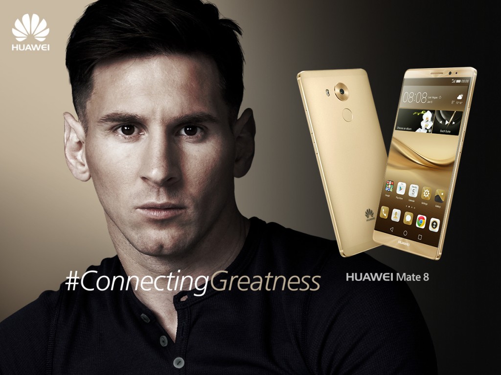 Lionel Messi la dai su cua Huawei