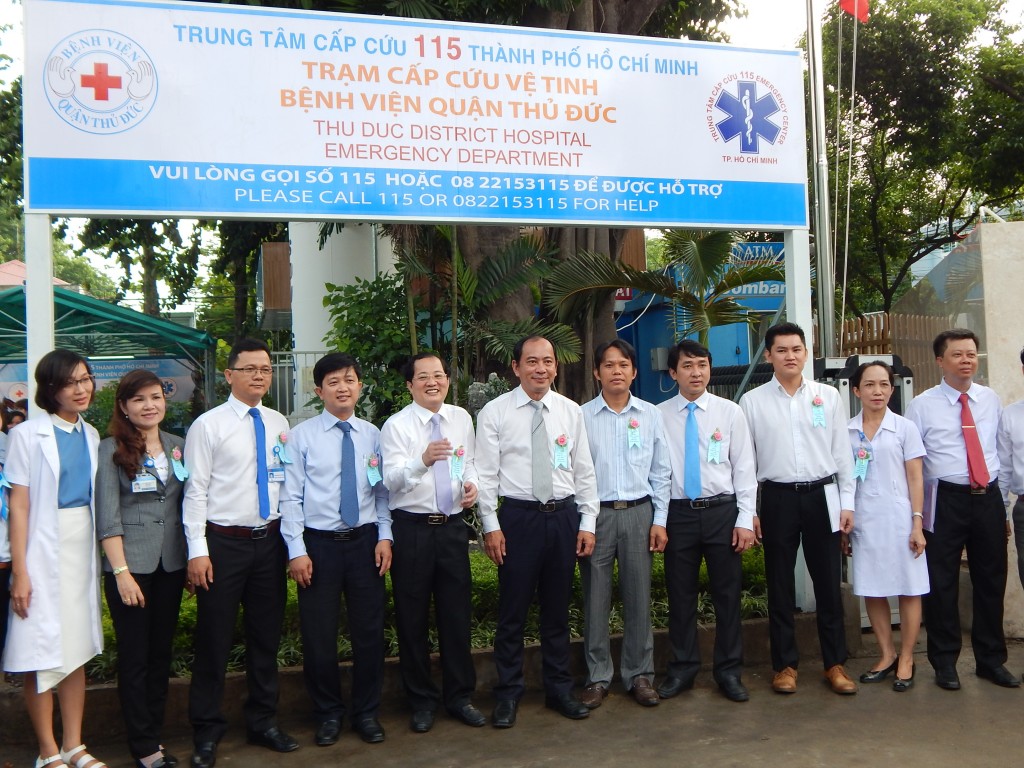 Điểm cấp cứu đặt tại bệnh viện Thủ Đức, sau ba điểm tại bệnh viện đa khoa Sài Gòn, bệnh viện quận Bình Tân và bệnh viện Xuyên Á, tiến tới phủ kín các cửa ngỏ ra vào TP vào cuối năm 2016.
