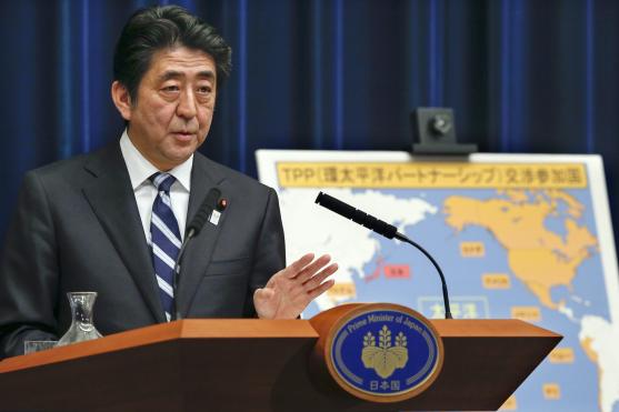 japan-s-prime-minister-shinzo-abe-announces-japan-will-join-tpp-talks-photodpa